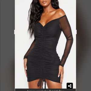 PrettyLittleThing Black Long Sleeve Dress